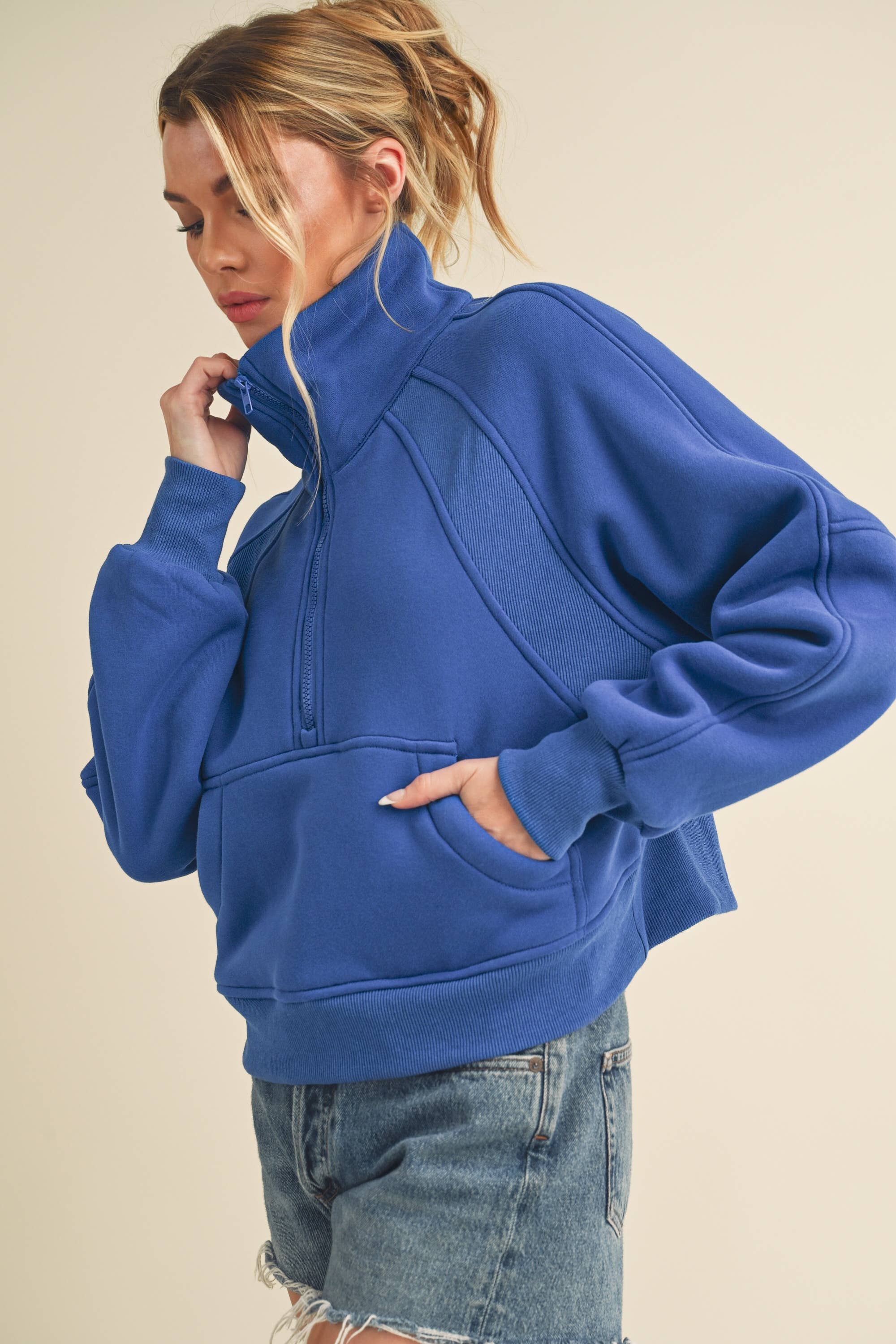 Funnel Neck Half Zip