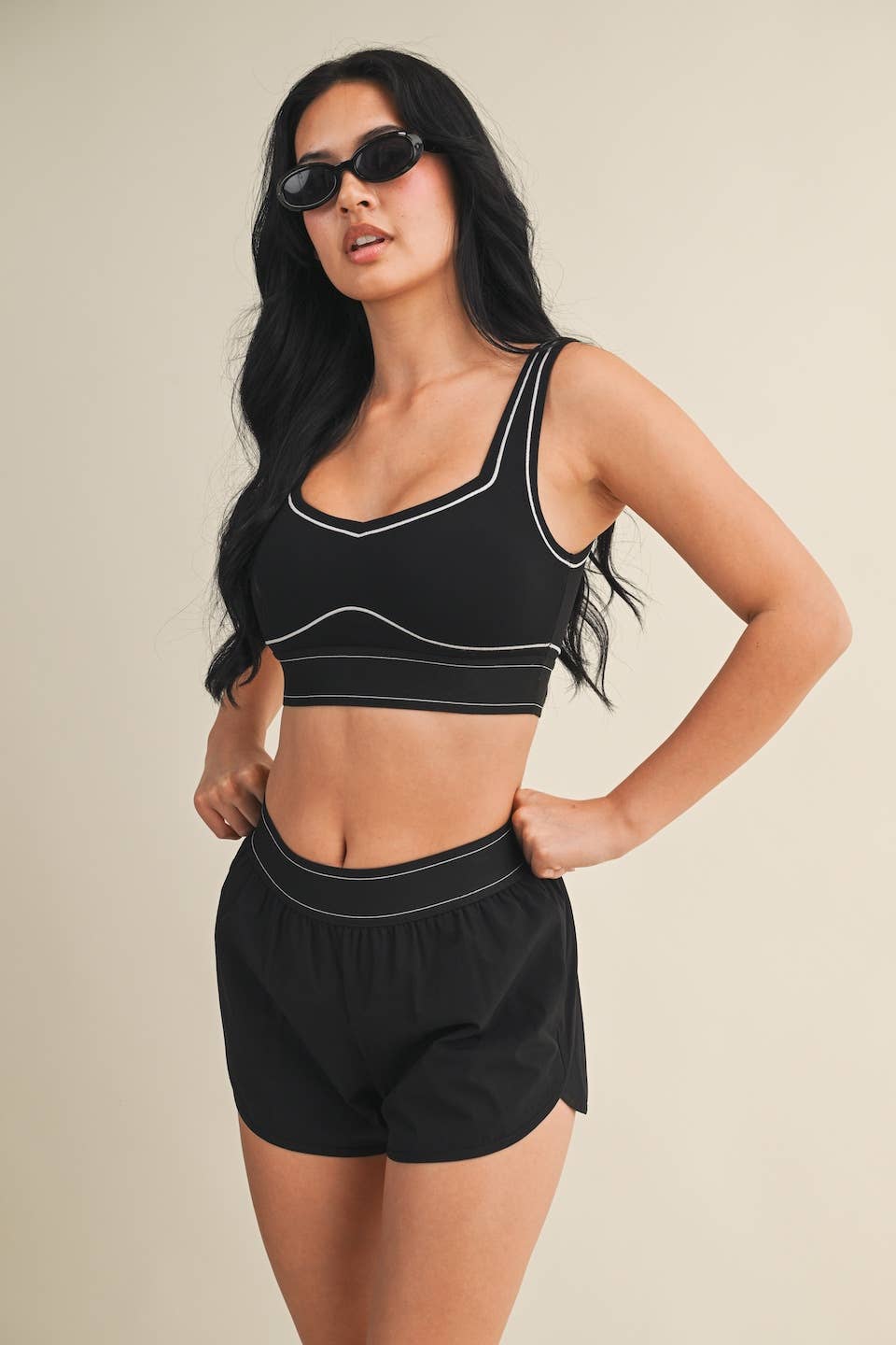 Contrast Thread Sports Bra