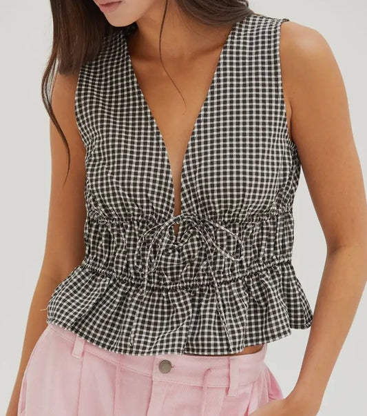 GINGHAM TOP