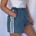 DENIM SHORTS WITH LACE DETAIL