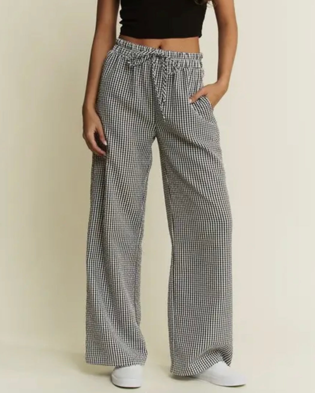 GINGHAM BOXER PANTS