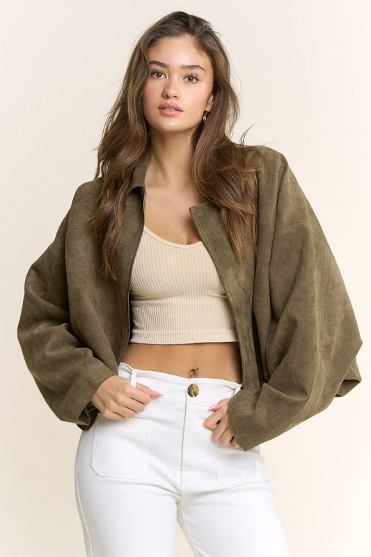 SUEDE BOMBER JACKET