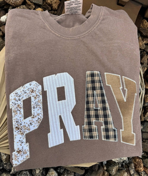 "PRAY" EMBROIDERED TEE